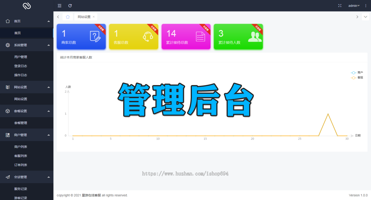 多商户客服无限客服坐席网页客服网页聊天软件多租户SaaS即时沟通智能在线客服系统