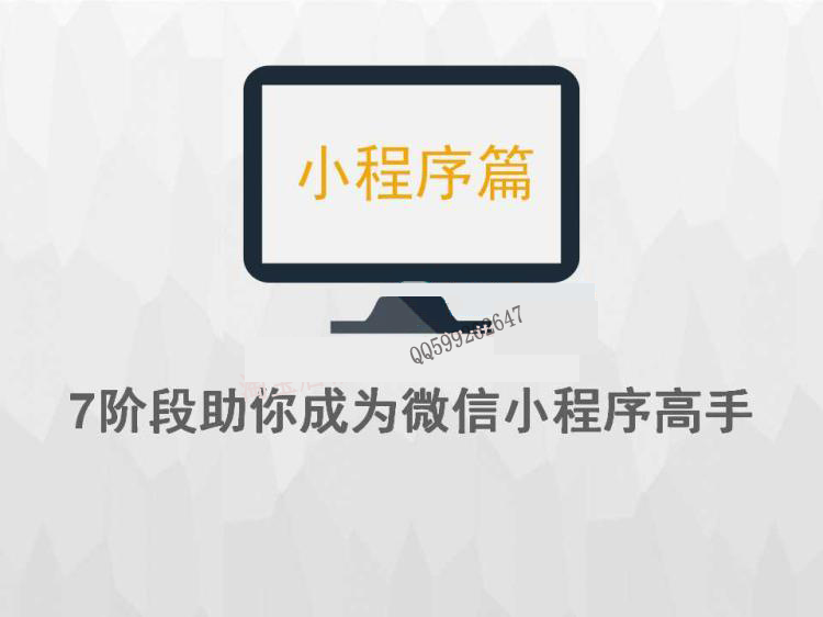 商城小程序前后台开发教程 开发小程序后台视频教程 送精品带后台案例