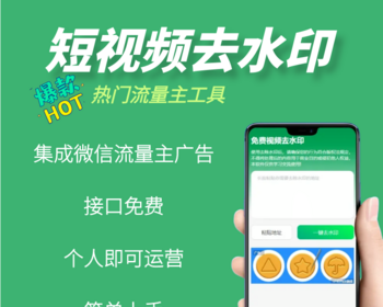 【更新】2026新版视频去水印小程序对接完整流量主广个人主体流量主送免费接口