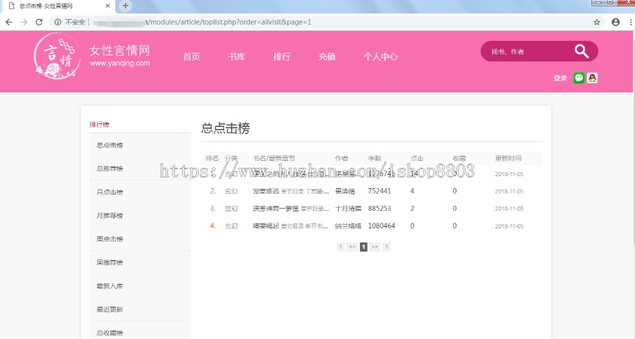 （限时特价）杰奇程序小说网站源码 自动采集 带手机版 新品支付测试数据 网站模板