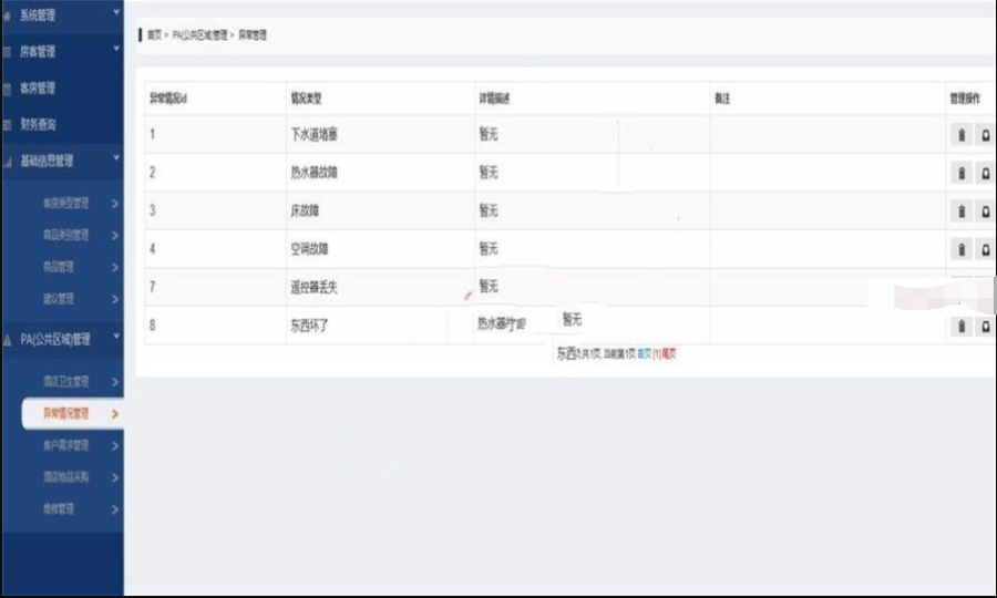 JAVA酒店管理系统源码（前台+后台）