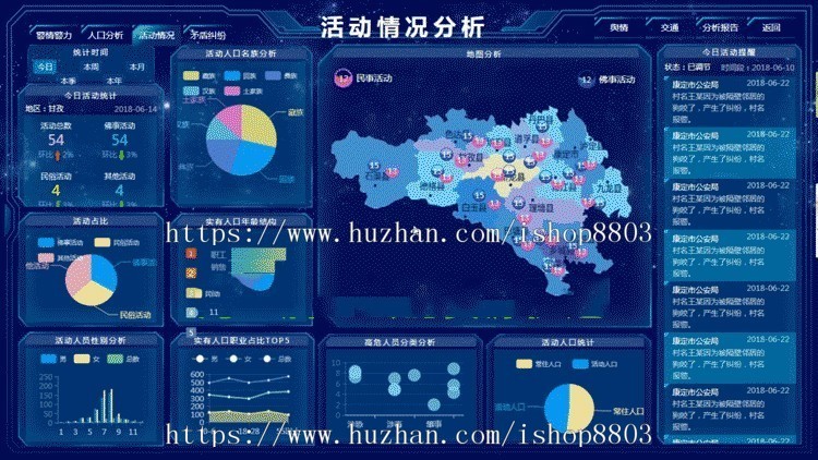 【30套前端+80款PSD】大数据可视化大屏模板h5前端源码html素材echarts图表报表UI