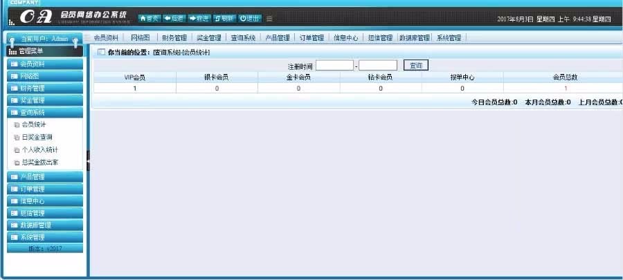 PHP直销会员管理系统源码_会员网络办公系统源码