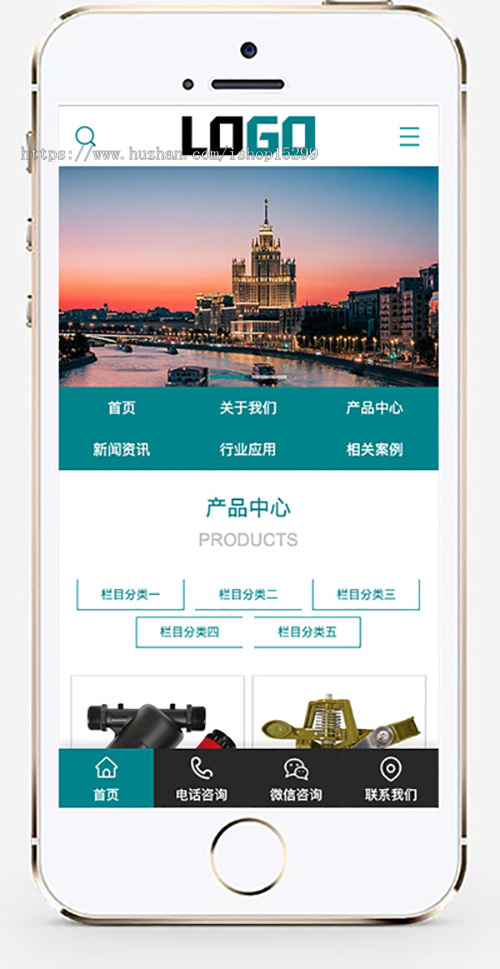 推荐 (带手机版))农业灌溉设备网站模板 农机设备类网站源码