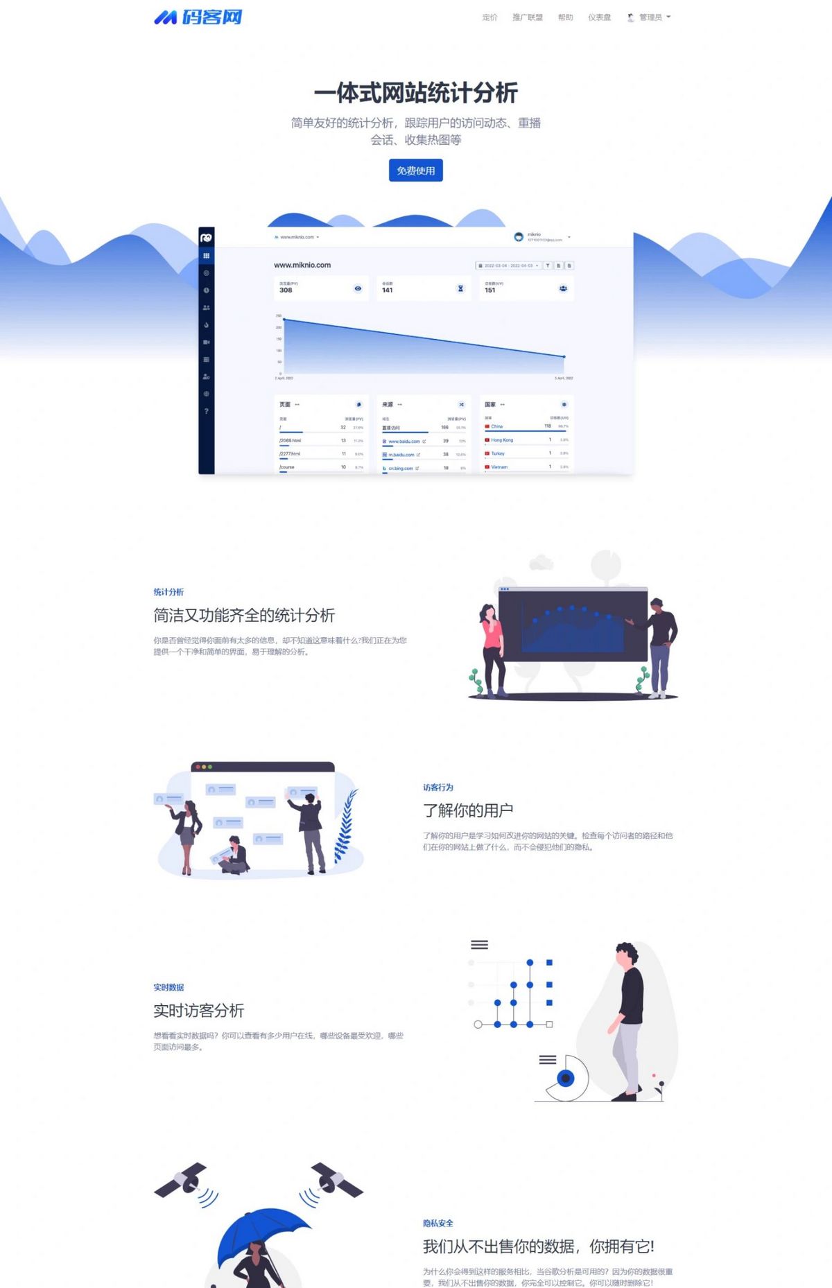 统计站点PHP源码网站统计源码仿CNZZ网站访客流量统计系统源码获取网站访客系统源码