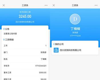 企业微信公众号邮件短信工资条发送管理系统自动生成工资条H5移动网页管理系统