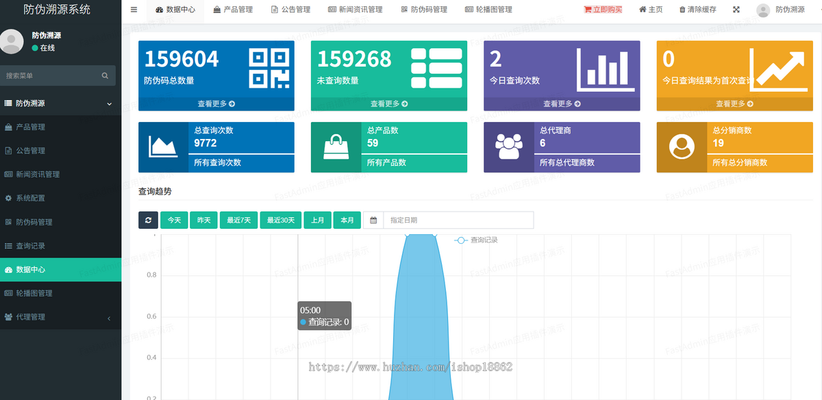 一物一码二维码扫码输码防伪产品溯源查询防伪码生成多代理H5小程序uniapp管理系统