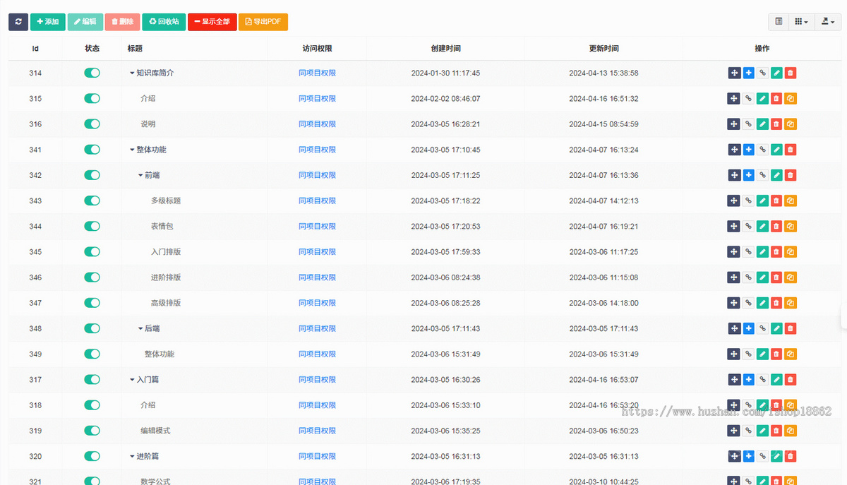 商业运营知识库项目文档在线编辑系统仿看云语雀文档