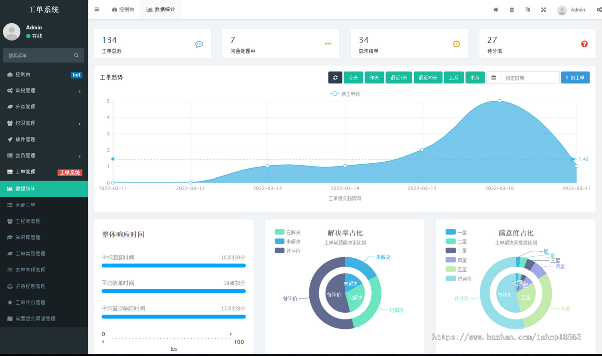 多工程师分配知识库提交工单工单维修服务移动H5端电脑PC端小程序管理系统