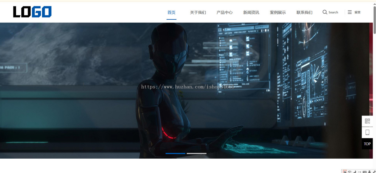 k681_（自适应手机端）智能机器人网站模板 AI人工智能网站源码下载