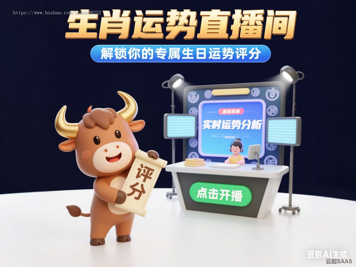 农历生日生肖评测评分手机电脑直播间搭建系统源码