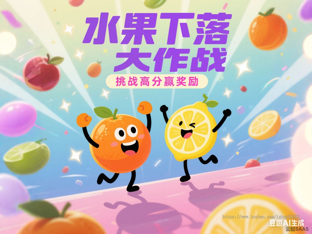 3D水果西瓜下落碰撞合成小游戏抖音快手微信小程序看广告流量主开源