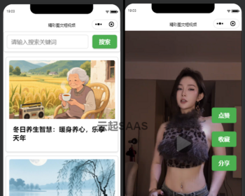 老年美文文章图文短视频资讯阅读抖音快手微信小程序看广告流量主开源