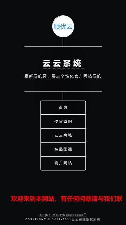 （带后台管理）超酷简单大气官方导航官方页面,宣传推广引流引导页面,个性化产品官网