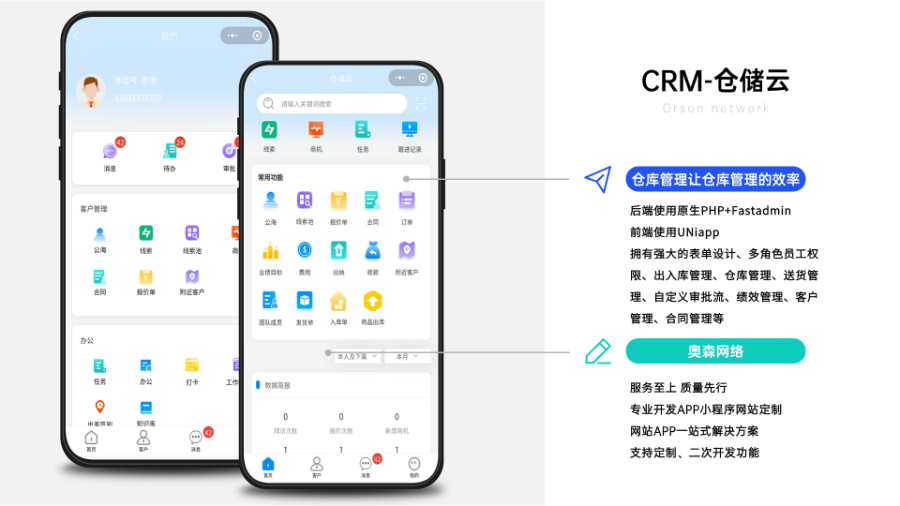 企业级CRM仓储云客户管理仓库管理合同管理财务管理销售跟单系统进销存源码