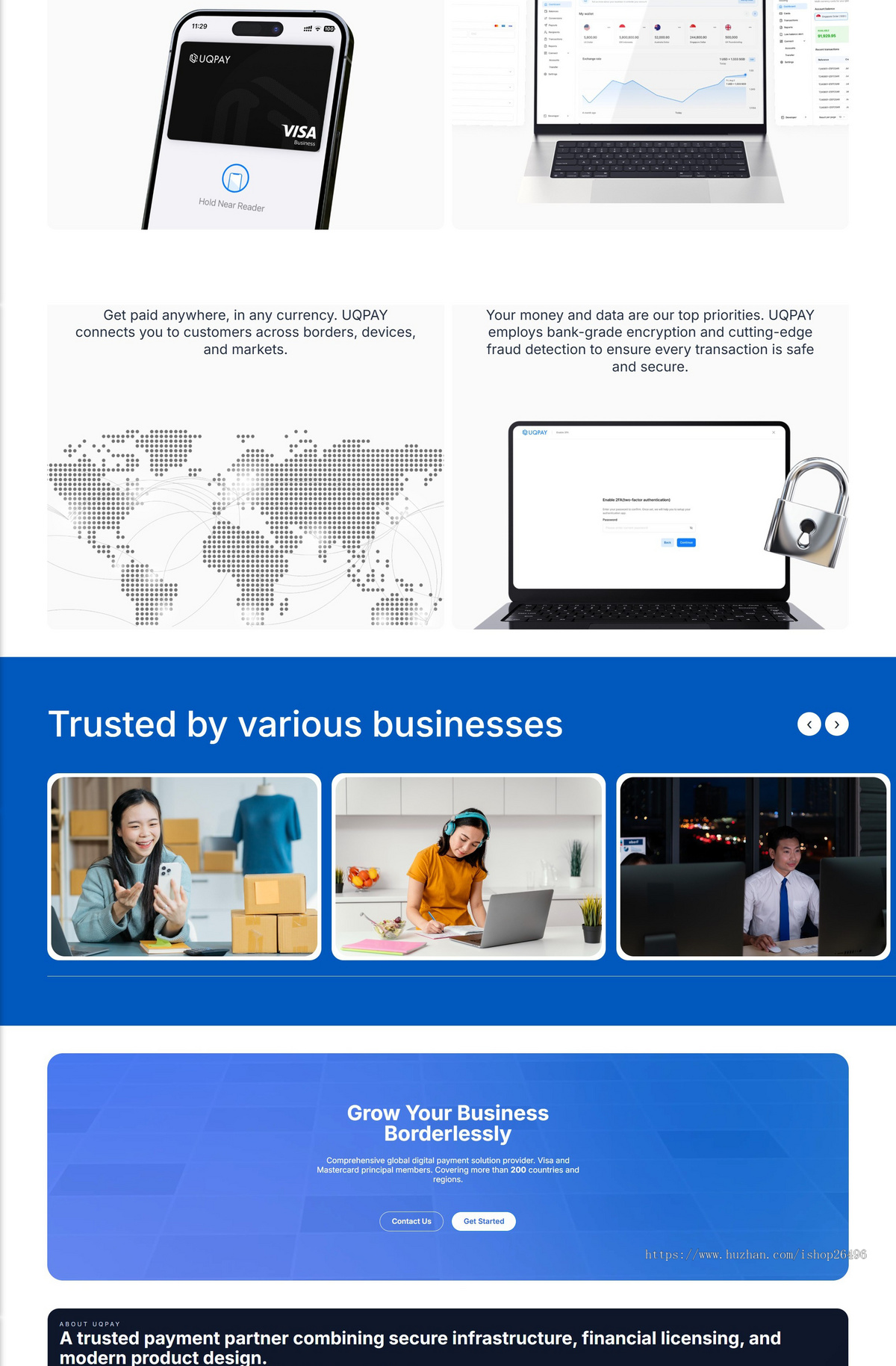 UQPAY/现代化支付网关/金融科技FinTech双语言网站源码