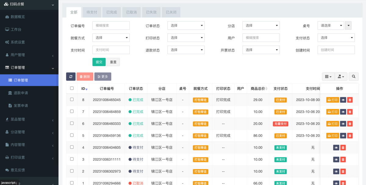 运营版扫码点餐快销版系统小程序外卖带走实时语音提醒点单小程序点餐开票支持微信公众