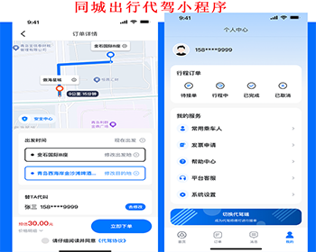打车软件同城打车代驾租车跑腿拼车app小程序软件开发一键叫车系统司乘双端打车小程序
