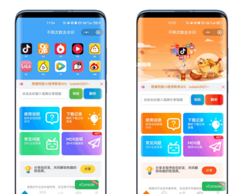 新版去水印小程序系统抖音快手Bilibili 前端+后端全套源码 多套模版 免授权