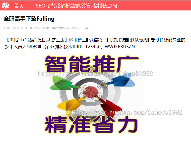 2020飞鸟泛解析泛目录站群系统源码SEO系统搜索引擎源码 