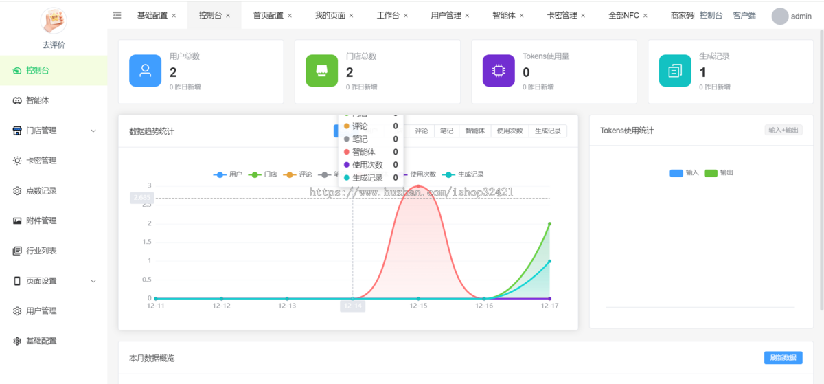 抖音美团饿了么小红书好评小程序源码 扫码NFC碰一碰ai智能体工作流评论