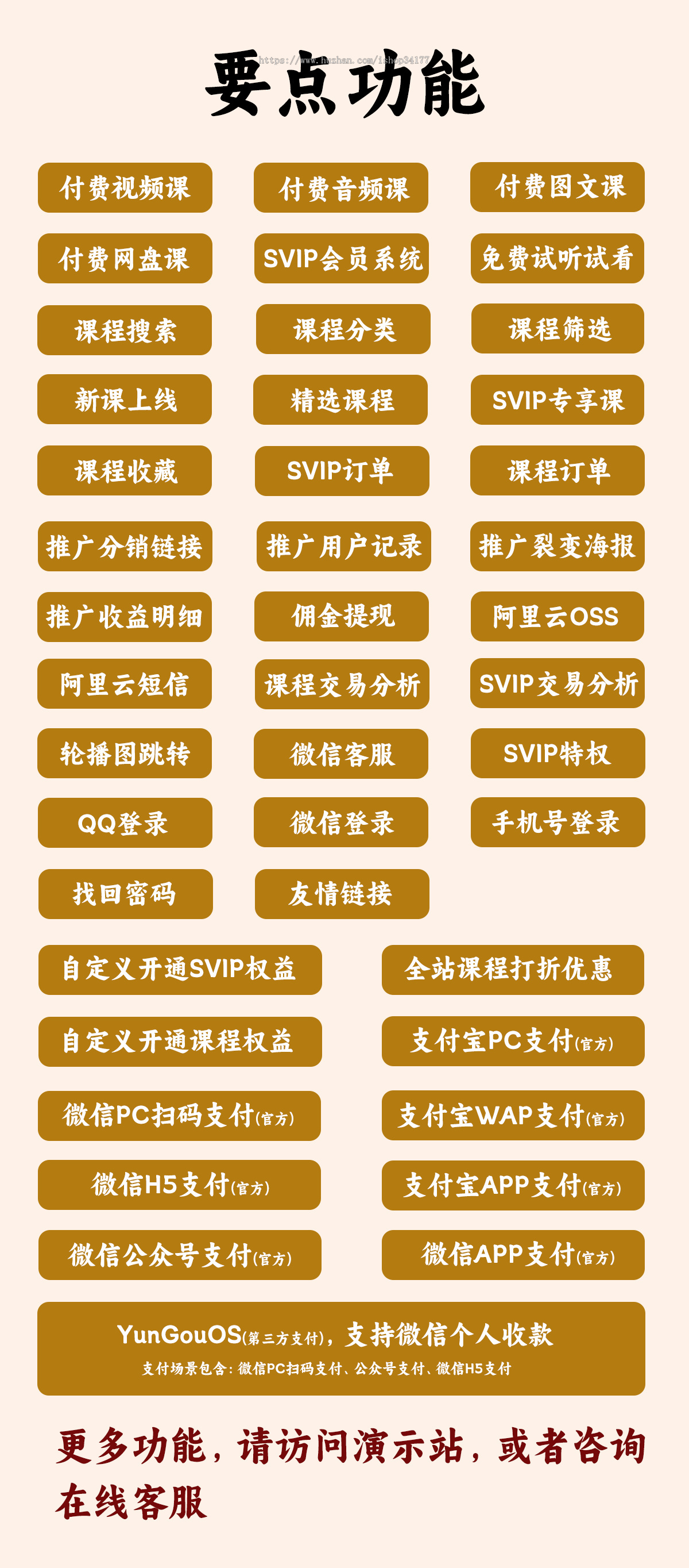 知识付费在线卖课变现系统 私域课堂视频教学php开源App源码 私域卖课赚钱平台网站搭建