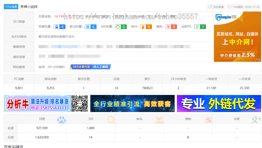 新版小说站群程序 php小说泛站群系统程序 小说泛目录站群源码