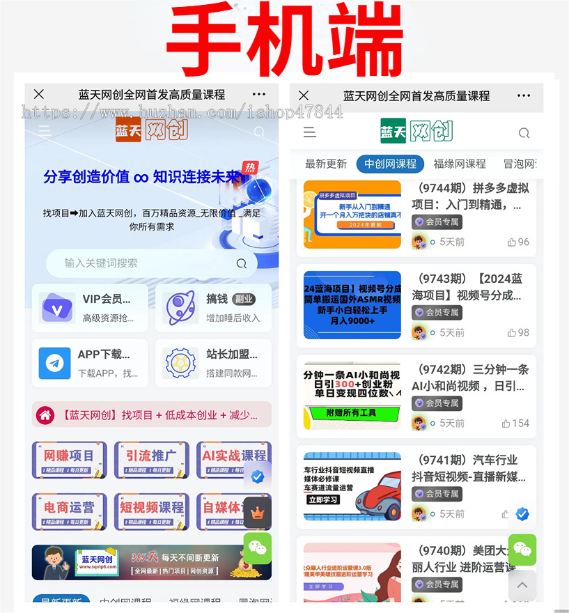 2025新版知识付费系统/微课堂小程序/中创网冒泡网福缘创业网/副业项目资源付费平台